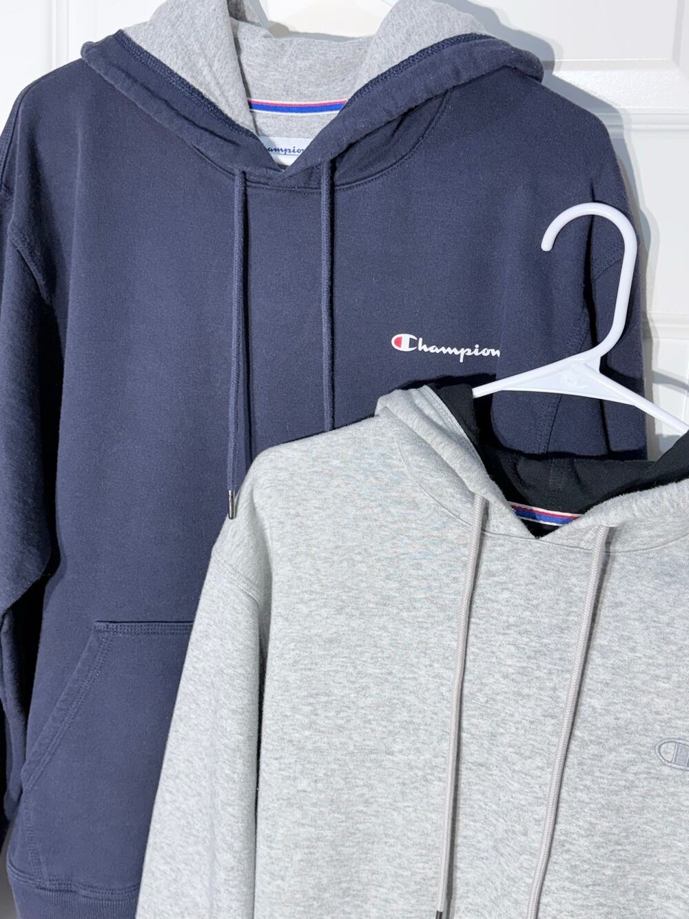 Lot of 2 Champion Navy and Gray Hoodies/Sweatshirts, Men's Size M